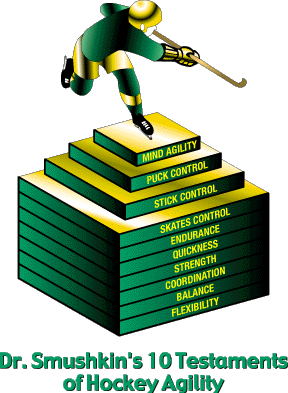 Hockey player on pyramid